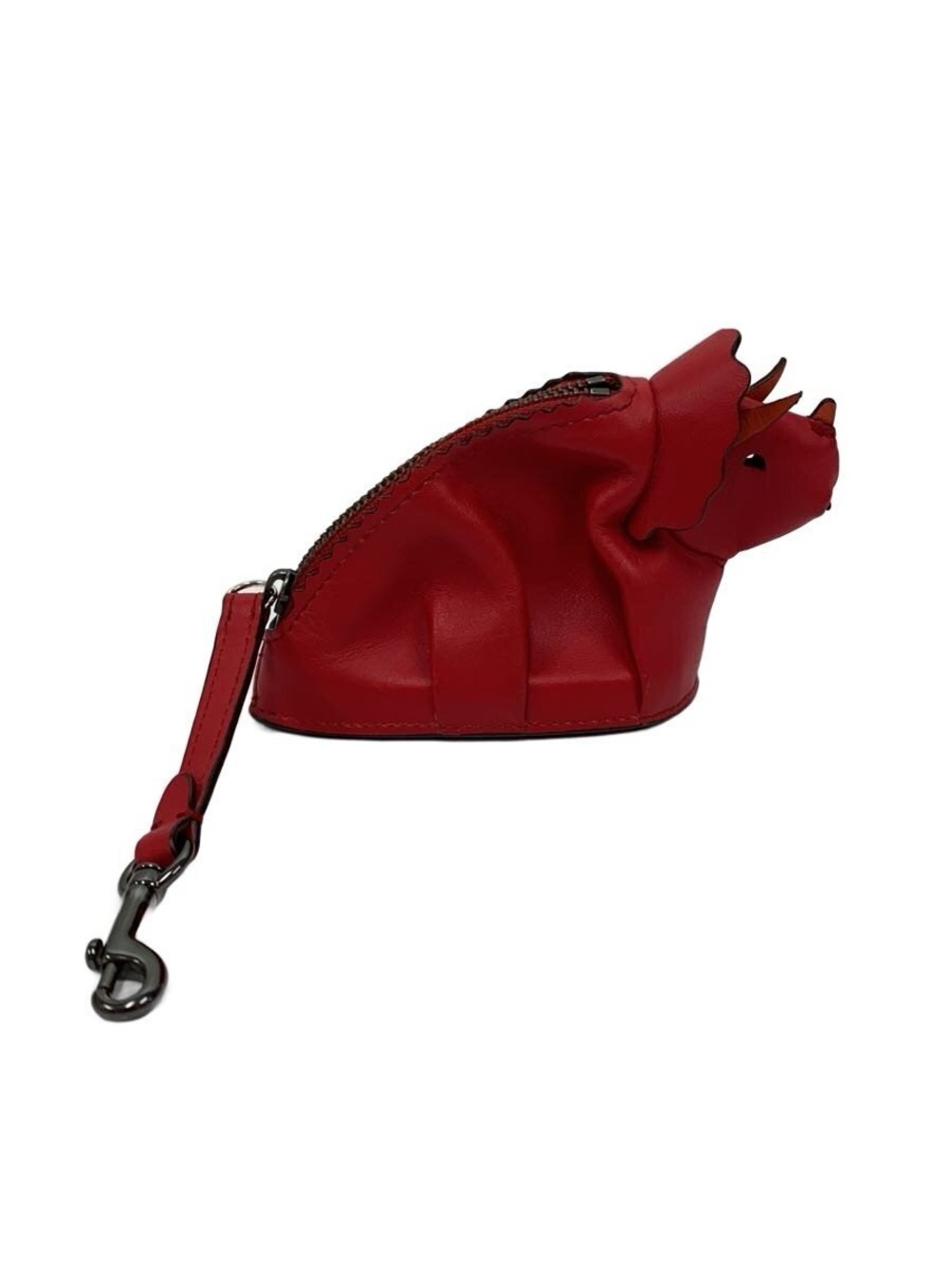 🚨🚨Coach Trixie Triceratops Red  Leather Wristlet Coin Pouch